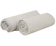 Juego de 2 sábanas bajeras para cuna de 60 x 120 cm, color blanco. fabricado en España