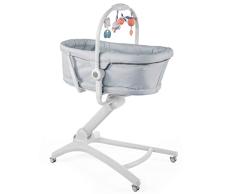 Chicco Baby Hug 4 in 1 - Cama para bebé de 3 años (15 kg) Convertible, Cuna, Transporte, Silla Alta y Asiento Infantil, con Barra de Juegos, Altura y Respaldo Regulables, Color Gris re_Lux