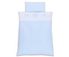 Babybay Pique - Juego de cama infantil (1 unidad), diseño de lunares, color azul claro y blanco