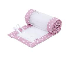babybay Protector de cuna de malla para cama auxiliar/protección contra golpes para cama de bebé, apto para modelo Boxspring XXL, baya, estrellas blancas