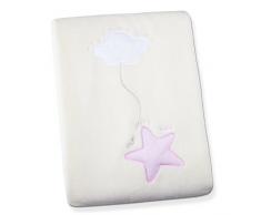 Belino Cometa - Manta minicuna o coche polar, 80 x 110 cm, color rosa