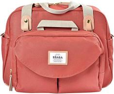 BÉABA – Bolso Carro bebé Genève II, Cambiador de Pañales Modulable, Gran Capacidad, Bolsillo Delantero Extraíble, Terracota
