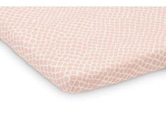 Jollein Sábana bajera de jersey Box Mattress Snake, 95 cm de largo x 75 cm de ancho, color rosa