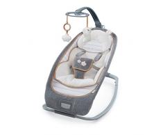Ingenuity, Hamaca mecedora Boutique Collection Asiento de Bebé Acolchado de Peluche con Vibraciones, Fácil Plegado, 0-30 Meses (Bella Teddy)
