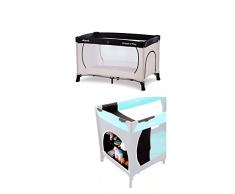 Hauck 603673 Cuna de Viaje Dream N Play Plus/para Bebes y Niños de Nacimiento hasta 15 kg / 60 x 120 cm/Entrada Lateral/Plegable Beige + Armario para Cuna de Viaje (60 cm), Color Negro
