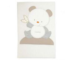 Andy & Helen 3/501cd03 _ P manta cama bordada Piquet, crema