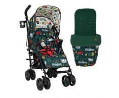 Cosatto Supa 3 Silla de Paseo Ligera, Apta Desde el Nacimiento Hasta Los 25 kg, Plegado Compacto, Cesta Grande y Saco Incluido, Estampado Old Macdonald