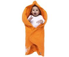 Wallaboo Manta Para Bebé Fleur, Muy Práctica y Ultra Suave, 85 x 85 cm, Manta para Envolver, Bebé Recién Nacido Hasta 12 Meses, 100% Algodón Suave, Color: Naranja