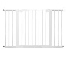 Baby Dan Premier - Barrera de fijación a presión para puerta o escalera, color blanco, 112-119,3 cm