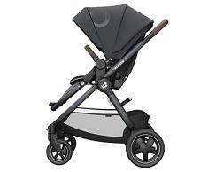 Maxi-Cosi Adorra 2 Cochecito bebe reclinable y plegable con tamaño compacto, Silla de paseo hasta 22 kg para niños 0- 4 años, capota grande y cesta de compra hasta 5 kg, color essential graphite