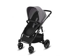 Cbx Leotie Pure - Cochecito con asiento reversible y capazo para recién nacidos, incluye cubierta para lluvia, desde el nacimiento hasta los 15 kg, Comfy Grey