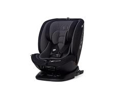 kk Kinderkraft XPEDITION Silla de coche, Isofix, Silla coche bebé, para niños, Ajustable, 5 posiciones, Sillade, Universal para coche, Asiento de coche, Giratoria 360º, Grupo 0+/1/2/3, 0-36 kg, Negro