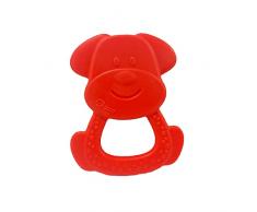 Chico Mordedor Perro ECO+ para la Dentición de los Bebés con Burbujas en Relieve, Hecho de Bioplástico Suave, Hecho en Italia - Juguete para la Dentición de los Niños de 3 a 18 Meses