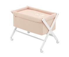 Minicuna Tijera Madera Be Teckel Melocoton/Bco 55x87x74 cm