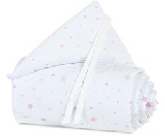 Protector de cuna Babybay, chichonera, para cunas de colecho Maxi y Boxspring, color azul, estrellas, color blanco blanco weiß Sternemix sand/beere