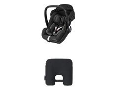 Maxi-Cosi Marble Silla de coche para bebé de grupo 0+, silla de auto reclinable con base isofix incluida, desde nacimiento hasta 13 meses, Negro + Dispositivo antiabandono para silla de coche, Negro