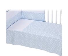 Bolín Bolón Nubi - Edredón para cuna, 60 x 120 cm, color azul