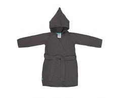 Lässig - Albornoz infantil con capucha (muselina, algodón) gris gris Talla:24-36 meses