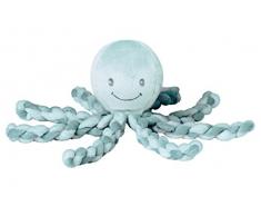 Nattou Peluche de Pulpo, Para recién nacidos y prematuros, 23 cm, Verde menta