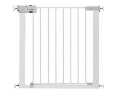 Safety 1st Secure Tech Metal Barrera de seguridad niños, metálica para puertas y escaleras con apertura de 73-80 cm, extensible hasta 136 cm con extensiones que se venden por separado, color blanco