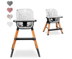 LIONELO Mona trona para bebés 4 en 1, ajustable, plegable, tronas de bebe, pies antideslizantes, de 6 a 36 meses, cinturones de seguridad, capacidad de carga de hasta 15 kg / 25 kg / 75 kg (Black)