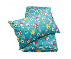 Pepi Leti 685843715313 Azurblaue Vogelkäfige Premium - Juego de cama infantil, multicolor