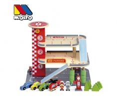 M MOLTO Parking de juguete de Madera Grand Parking