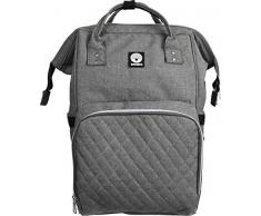 The Original Dooky - Mochila con cambiador portátil y espaciosa para bebé, 500 ml, color gris