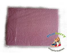BlueberryShop Tejido de Rizo Sábana Ajustada Cama para Bebé Niño 60 X 120 cm (23,5 x 47) (0-7Yrs) (120 x 60 x 16 cm) Rosa