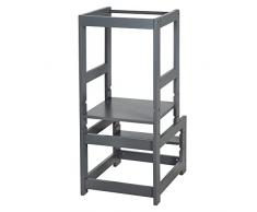 roba Torre de Aprendizaje de Montessori â Taburete Seguro para niÃ±os â Ideal como ayudante de Cocina â Soporta hasta 80 kg â Madera Antracita