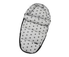 Gesslein Cuna para bebé, 903, color gris antracita con estrellas, cálido/saco para recién nacidos y bebés, para cochecito, capazo, cuna y cuna, incluye ranuras para cinturón
