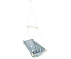 roba Columpio Infantil 2 en 1, Hamaca para Bebé, 0 a 6 Años, máx. 30 kg, Silla Colgante para Niños, Gris