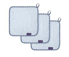 ClevaMama Toalla de bambú para bebé, ultra suave y absorbente de bambú y algodón, juego (3 unidades) - azul