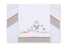 Petite stars 00323020 - Sábanas, diseño dream, 100% algodón, color blanco y gris