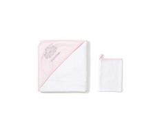 Funnababy Princess - Toalla con capucha bordada con guante de lavado