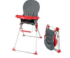Bambisol Trona bebé | Ultra compacta y ligera, estante ajustable extraíble | Rojo