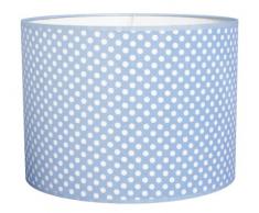 Taftan - Pantalla para lámpara de techo colgante, diseño de lunares (35 cm de diámetro), color azul