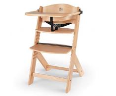 kk Kinderkraft ENOCK Trona bebé de Madera, Silla Infantil, Trona portatil, Tronas de bebé baratas, para niños, Evolutiva silla alta, Ergonómica, Con accesorios, Barrera y Bandeja, Madera natural