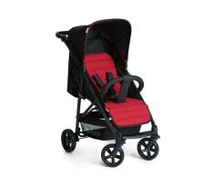 Hauck Rapid 4 - Sillita compacta y deportiva, de 0 meses a 25 kg, manillar ajustable en altura, respaldo reclinable, compatible con capazo blando Hauck, plegado fácil con una mano, negro rojo