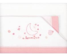 Pirulos A Dormir Juego de Sábanas 100% Algodón para Cochecito de 40x80 cm/Juego de Sábanas Set, Color Rosa