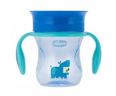 Chicco Perfect 360 - Vaso con membrana de silicona anti goteó, color azul