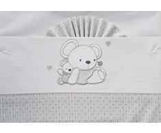 Duffi Baby 0737-11 Sábana Ositos 100% Algodón, 3 Piezas, Minicuna
