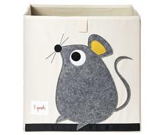 3 Sprouts - Caja de almacenaje, en color gris