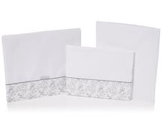 Petit Lazzari Teddy - Juego de 3 sábanas para minicunas, 50 x 80 cm, color gris