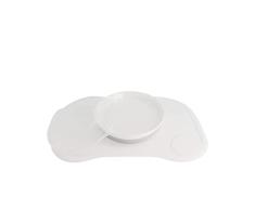 Twistshake Click-Mat 38 x 25 cm Mantel Individual Placa de Alimentación para Mesa + Plato Sellado con Tapa Alimentación para Bebés, Vajilla, Sin BPA, 6+ Meses, Blanco