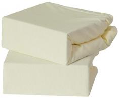 Cuna Elegancia Sábanas Sábanas Moisés Armarios Jersey Cream 2 Paquete
