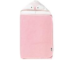 Tommee Tippee Toalla con Capucha Penny la Pingüina, Material Hipoalergénico, Suave y de Absorción Rápida, Rosa