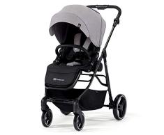 kk Kinderkraft VESTO Silla de Paseo, Carrito bebé, cochecito bebé, Reversible, Suspensión, Impermeable con UPF 50+, Con accesorios, Plegable, Fácil de Plegar, 15 kg, Gris