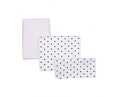 Be Dots - Juego de 3 sabanas para mini cuna, niñas