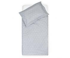 Jollein - Funda de edredón y funda de almohada (100 x 140 cm, gris, funda de edredón y funda de almohada, 100 x 140 cm), color gris